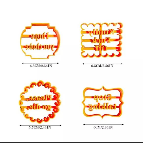 Offensive cookie cutters "I hope you choke, stop talking, kindly f* off, go die" - Picture 4 of 4